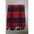 Cotton Wool Plaid Scarf